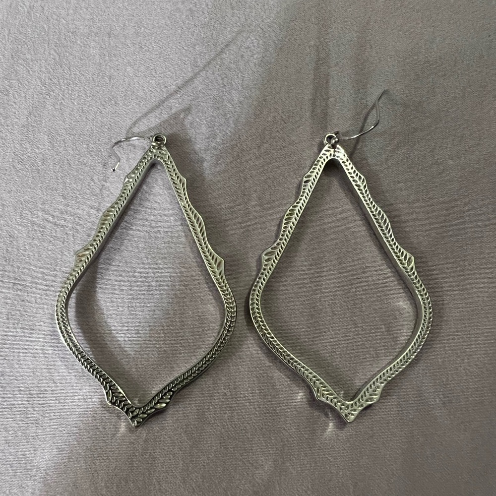 Kendra Scott Large Earrings Silver